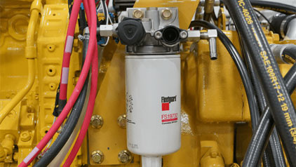 Uso del filtro del separador de agua del combustible
